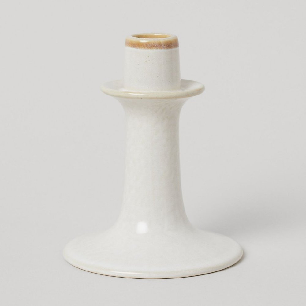 H&M Stoneware Candlestick (5" height)